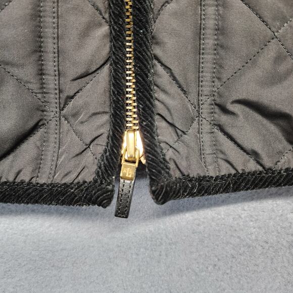 Ralph Lauren LRL Vest Women Large Black Hunting Shooting Corduroy Shoulder Patch - Picture 8 of 10